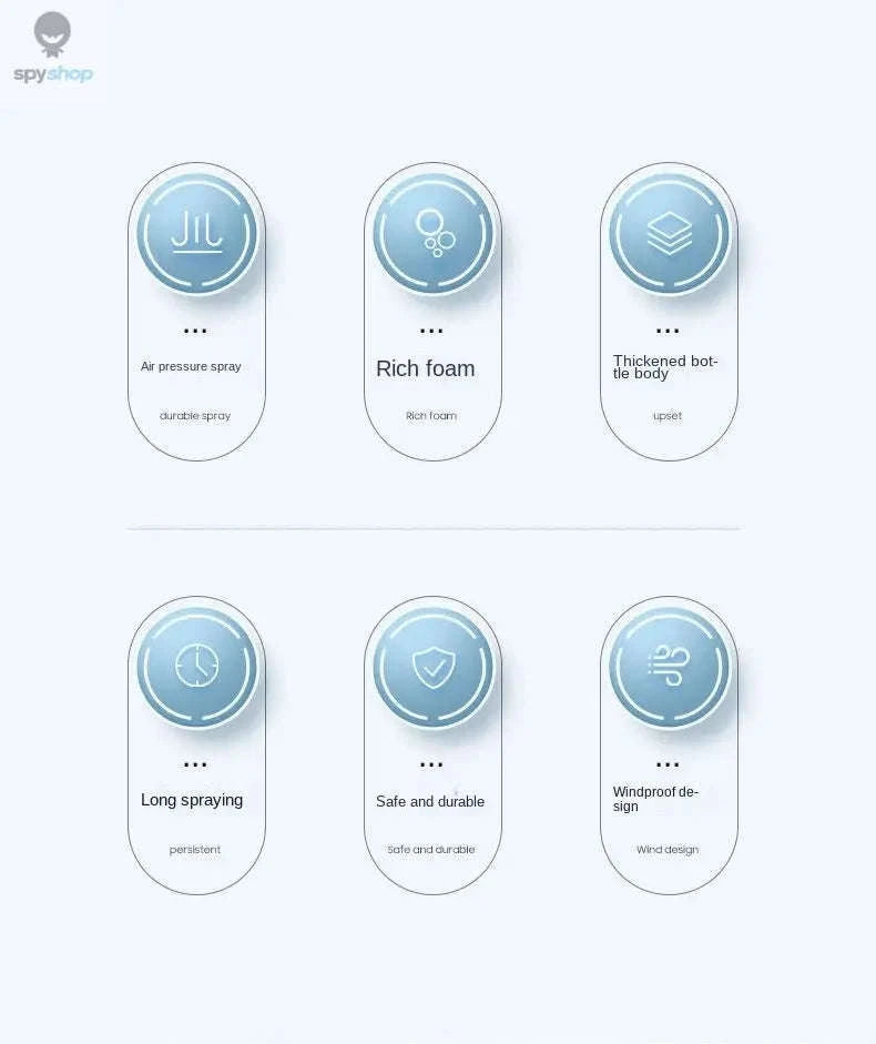 2L Hand Pump Foam Sprayer with 3 Nozzles-black