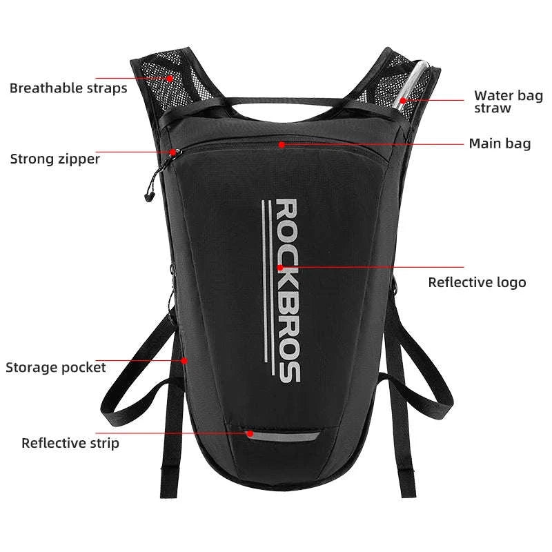 2L Hydration Backpack Running Vest with Water Bladder-30170009001