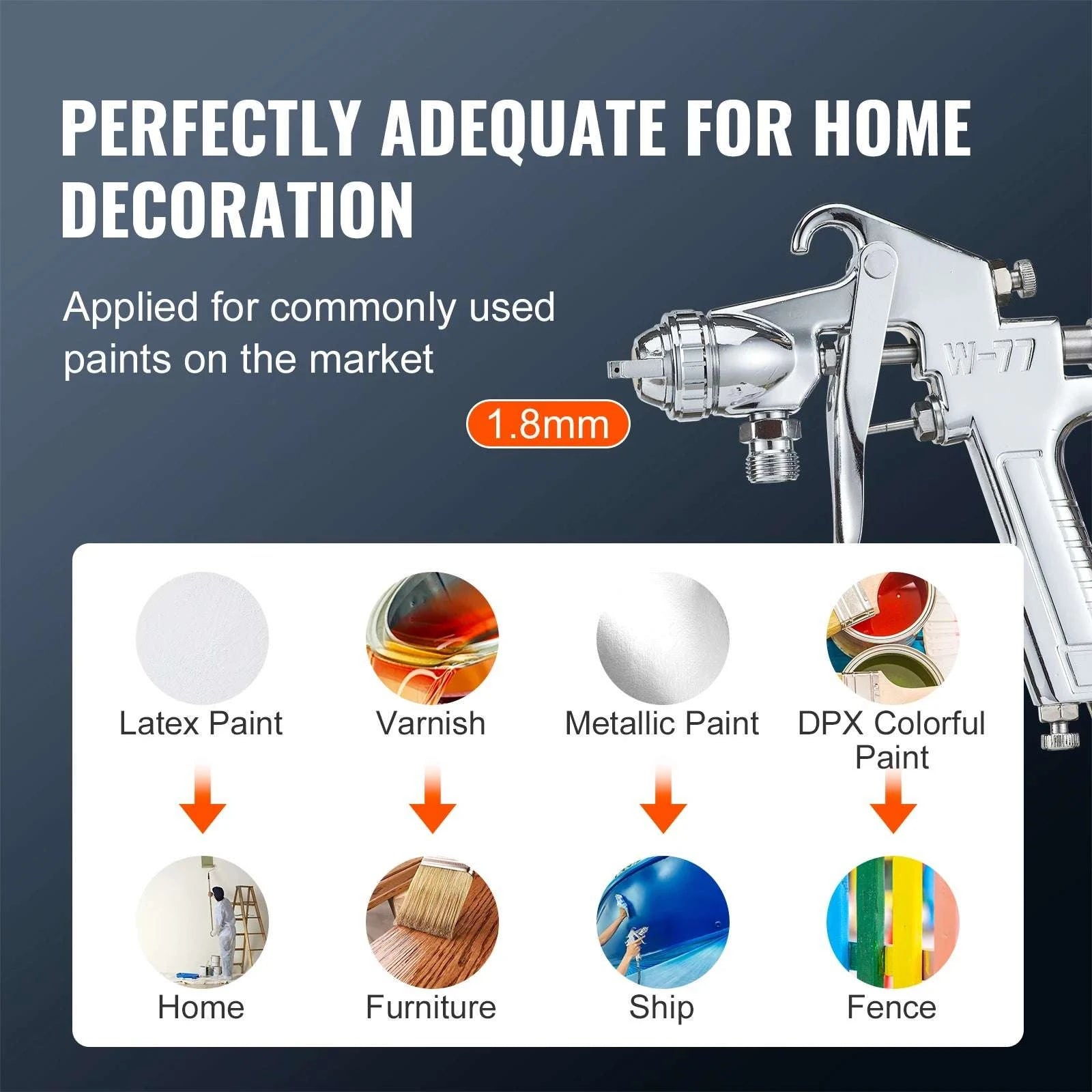 2L Paint Pressure Pot with 1.8mm Spray Gun and 3m Hoses-2L 0.5gal / United States