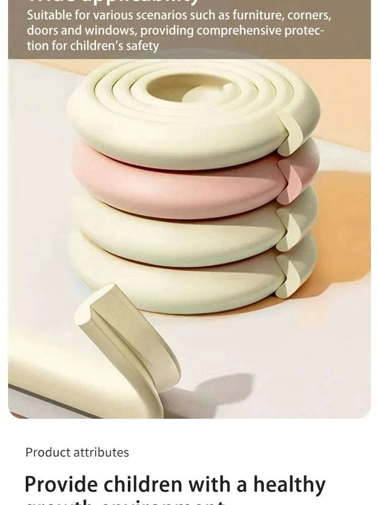 2M Baby Safety Bumper Strips for Table Edges-Beige