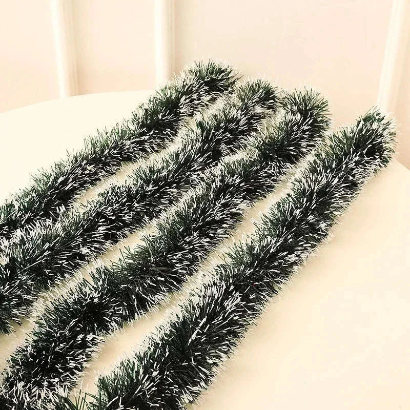2m Dark Green Christmas Ribbon Garland Decoration-D