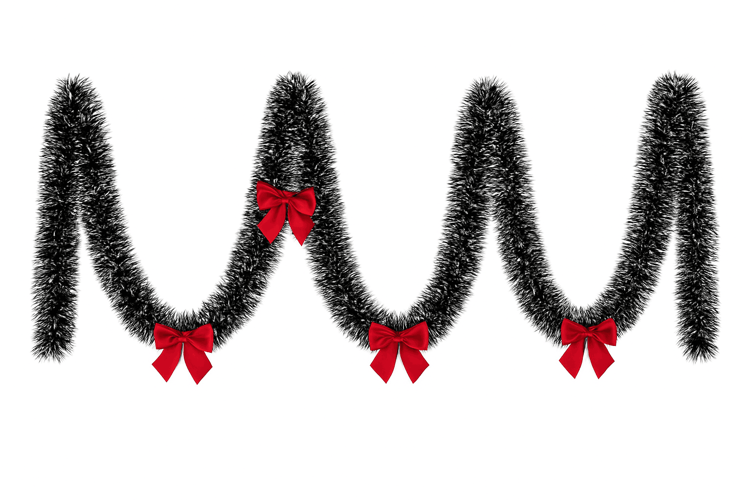 2m Dark Green Christmas Ribbon Garland for Festive Decorating-D