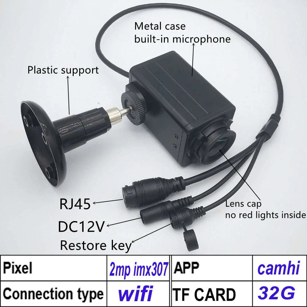 2MP IMX307 Starlight Full Color Night Vision Wireless IP Camera-4G RJ45 32G