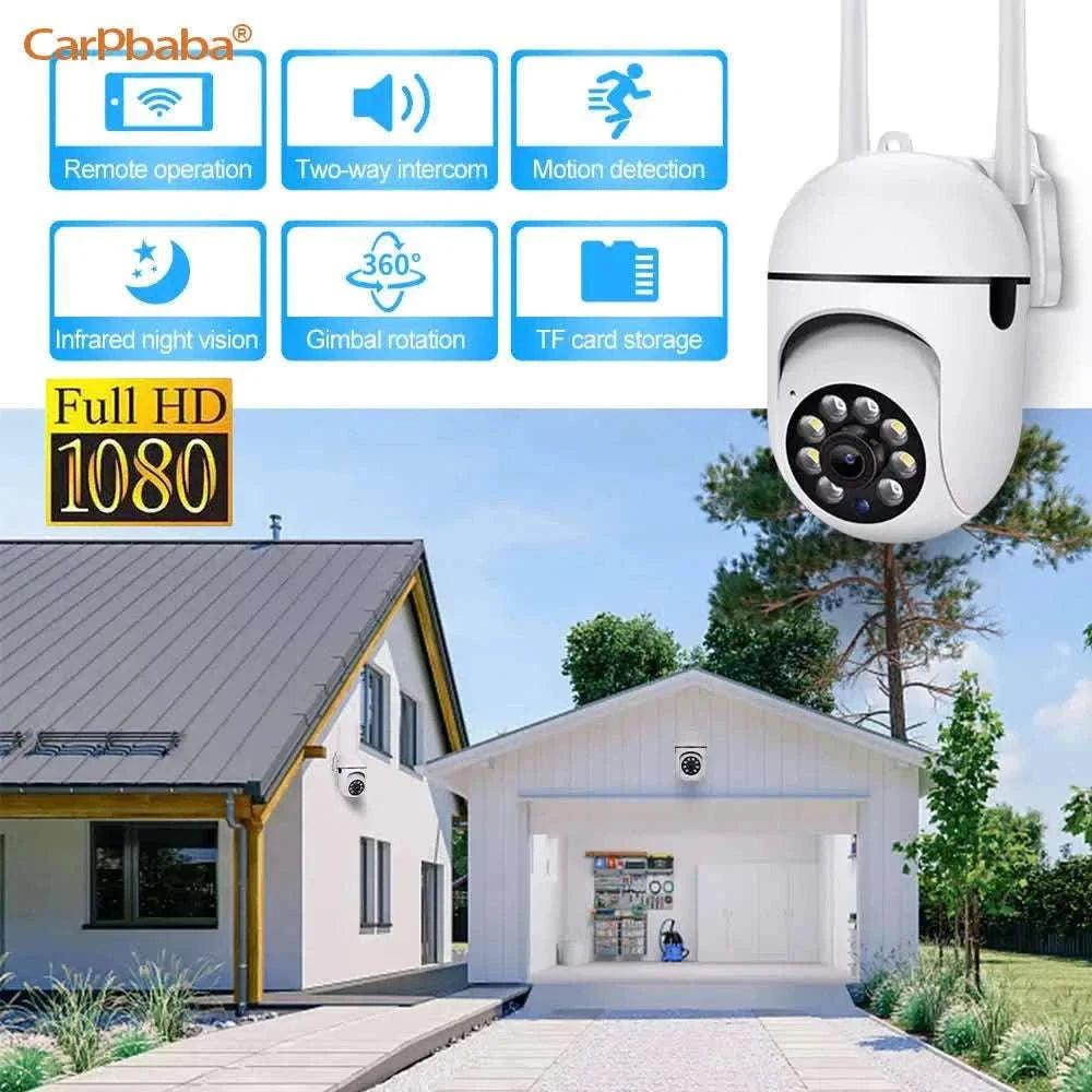 2MP Outdoor WiFi Security Camera with Color Night Vision & 2-Way Audio-US Plug