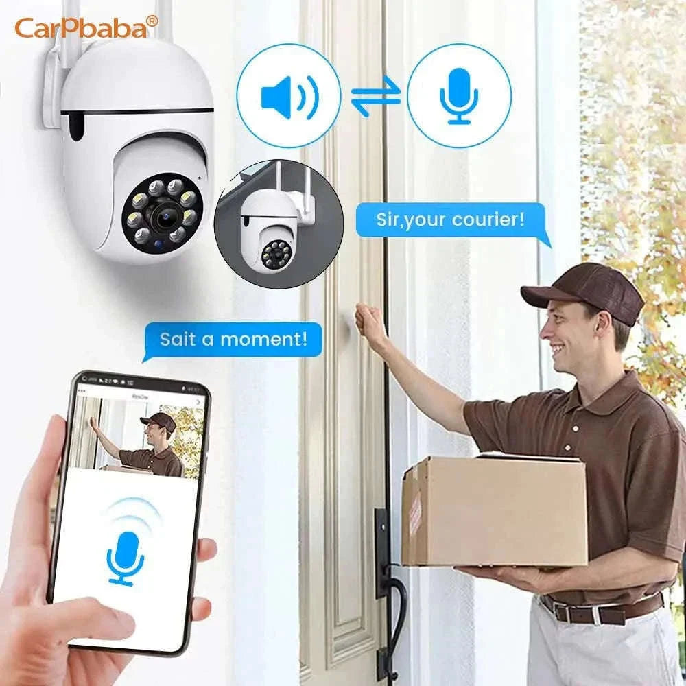 2MP Outdoor WiFi Security Camera with Color Night Vision & 2-Way Audio-US Plug