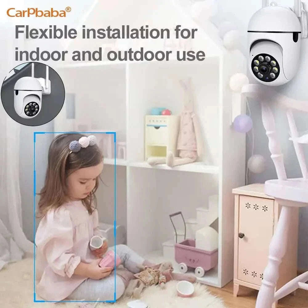 2MP Outdoor WiFi Security Camera with Color Night Vision & 2-Way Audio-US Plug
