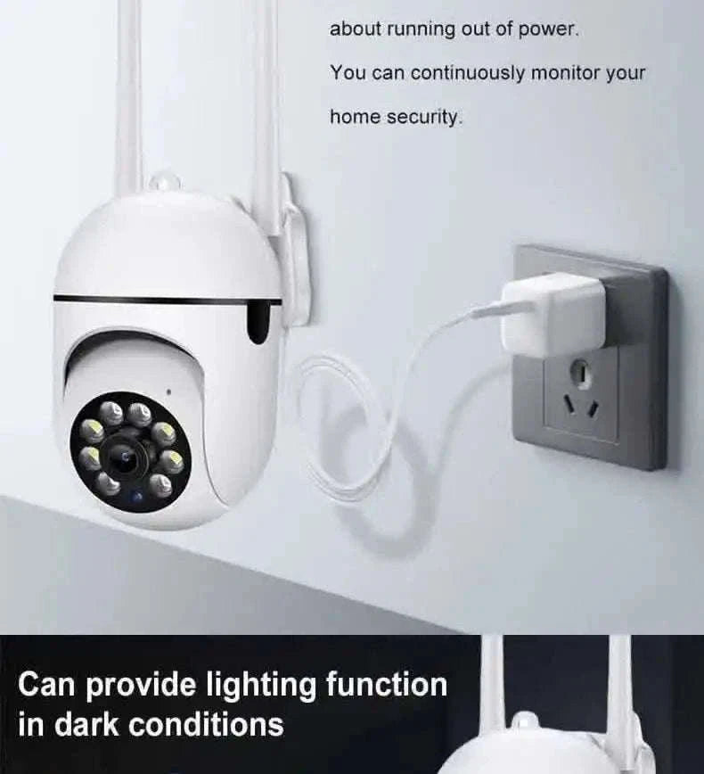 2MP Outdoor WiFi Security Camera with Color Night Vision & 2-Way Audio-US Plug
