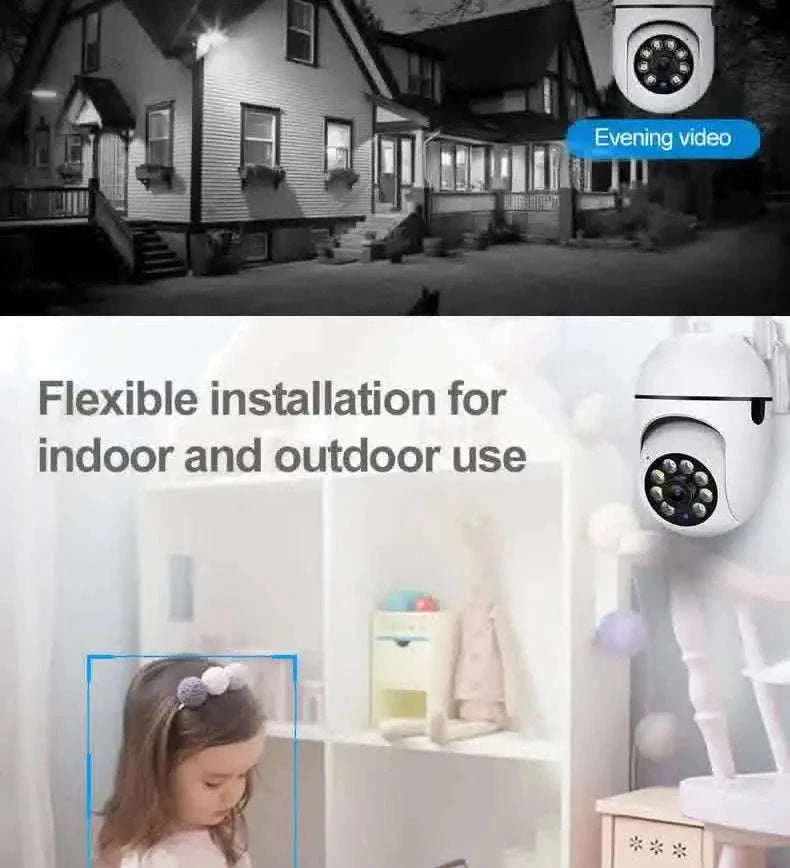 2MP Outdoor WiFi Security Camera with Color Night Vision & 2-Way Audio-US Plug