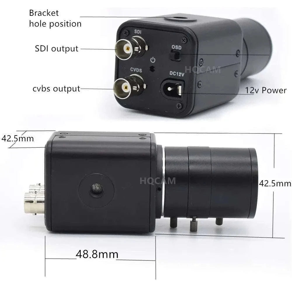 2MP SDI Box Camera with 2.8-12mm Zoom Lens, 1080P-IMX307 2.8-12 LENS