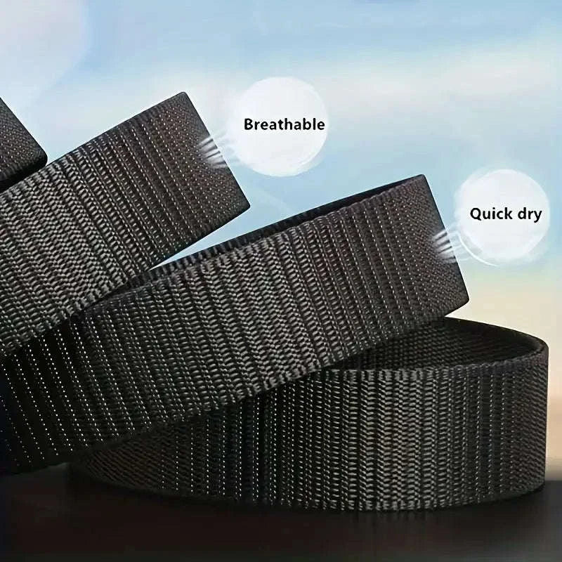2PC Tactical Nylon Belt Set with Automatic Buckle-2PC 03A black / 120cm