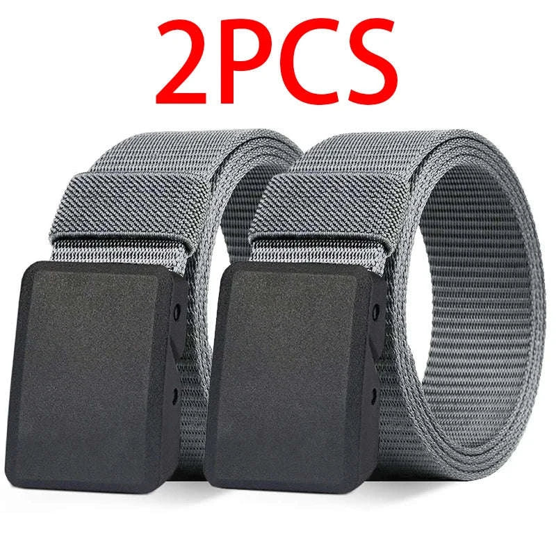 2PC Tactical Nylon Belt Set with Automatic Buckle-2PC 03A black / 120cm