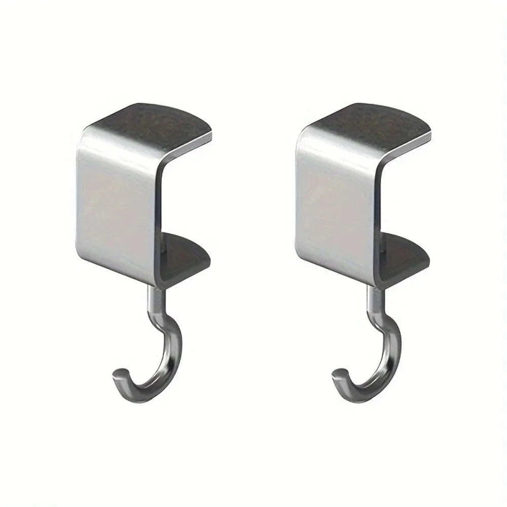 2pcs 360° Rotatable Steel Table Hooks-2pcs