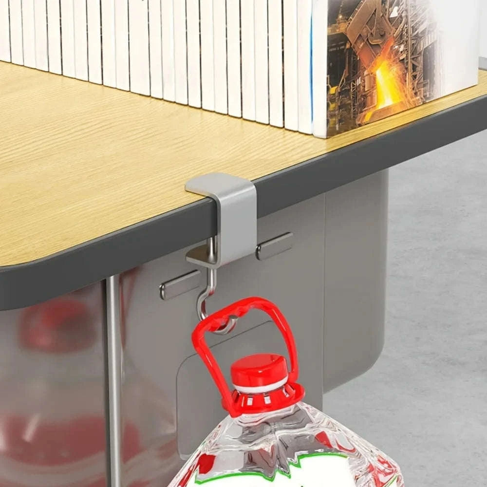 2pcs 360° Rotatable Steel Table Hooks-2pcs