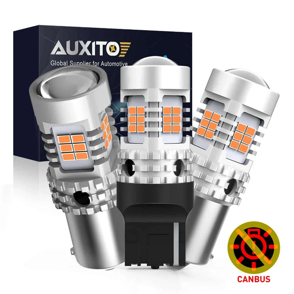 2pcs Amber LED Turn Signal Bulbs 12V 1156 BA15S-1156 BAU15S PY21W