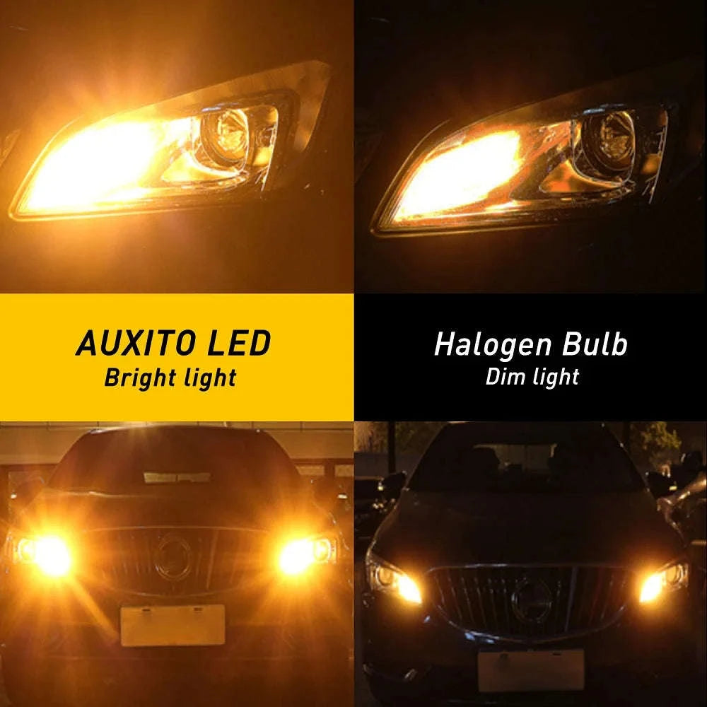 2pcs Amber LED Turn Signal Bulbs 12V 1156 BA15S-1156 BAU15S PY21W
