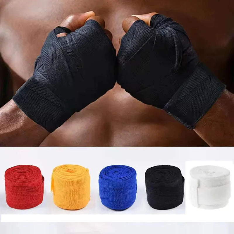 2PCS Boxing Hand Wraps Bandages – Cotton Training Straps-Blue / 1.5M