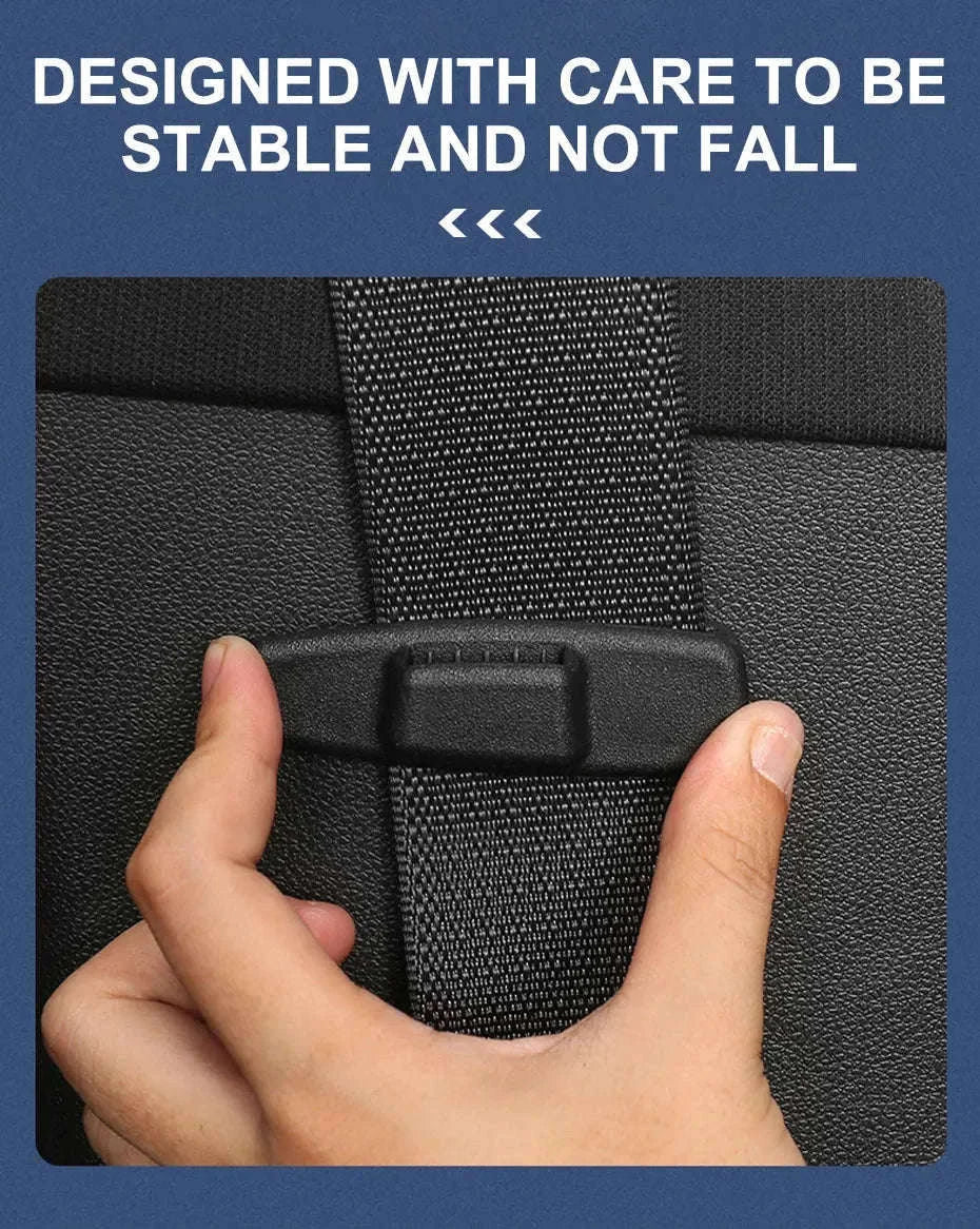 2pcs Car Seat Belt Holder Clip Black-Black 2pcs