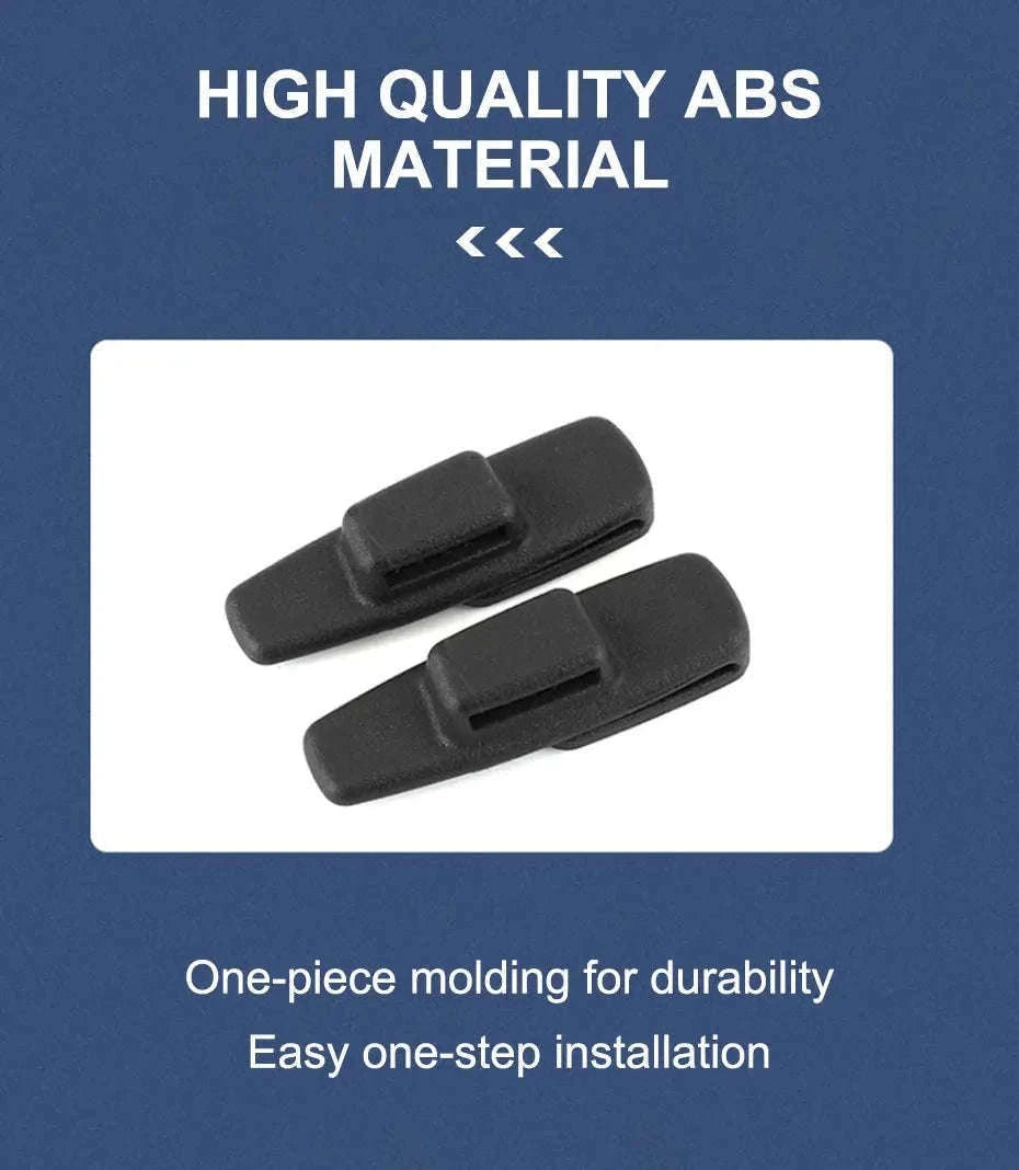 2pcs Car Seat Belt Holder Clip Black-Black 2pcs