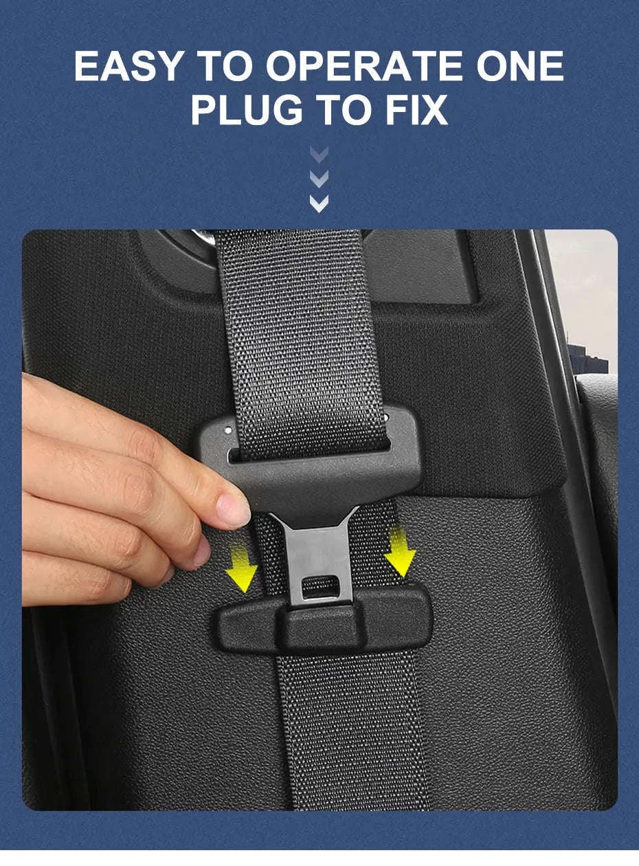 2pcs Car Seat Belt Holder Clip Black-Black 2pcs