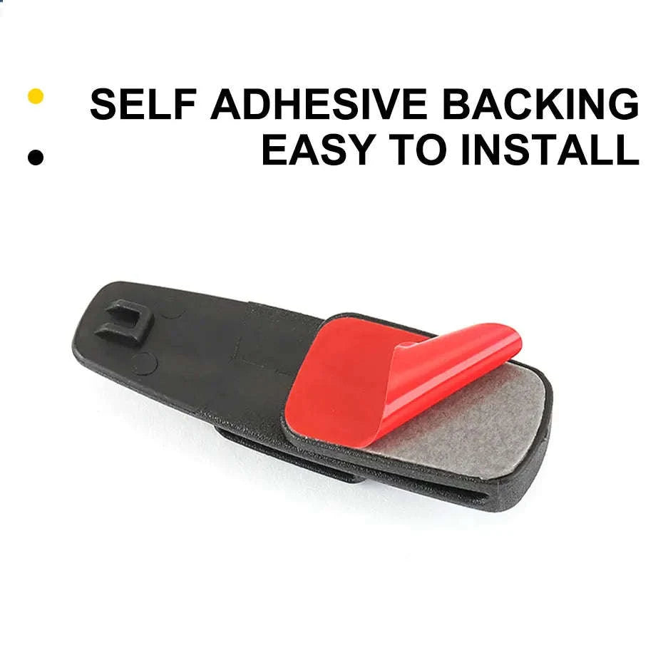 2pcs Car Seat Belt Holder Clip Black-Black 2pcs