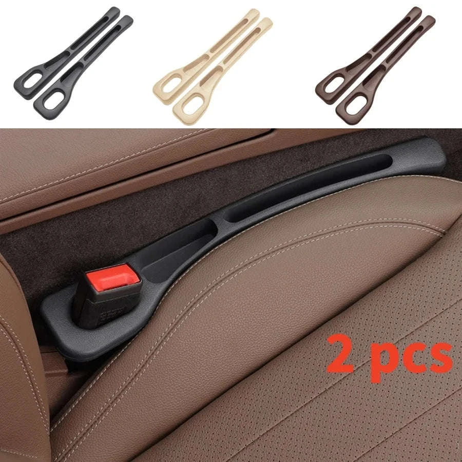 2PCS Car Seat Gap Filler with Storage Grooves-Brown / United States