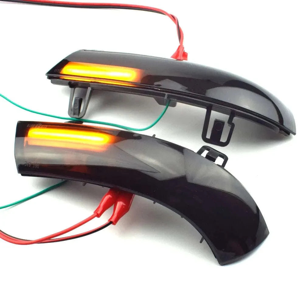 2pcs Dynamic LED Turn Signal Mirror Indicator Light-Yellow