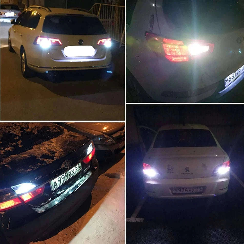 2pcs P21W LED Canbus Bulbs 6500K White-T15 W16W 921 912 / China Mainland / 6500K White