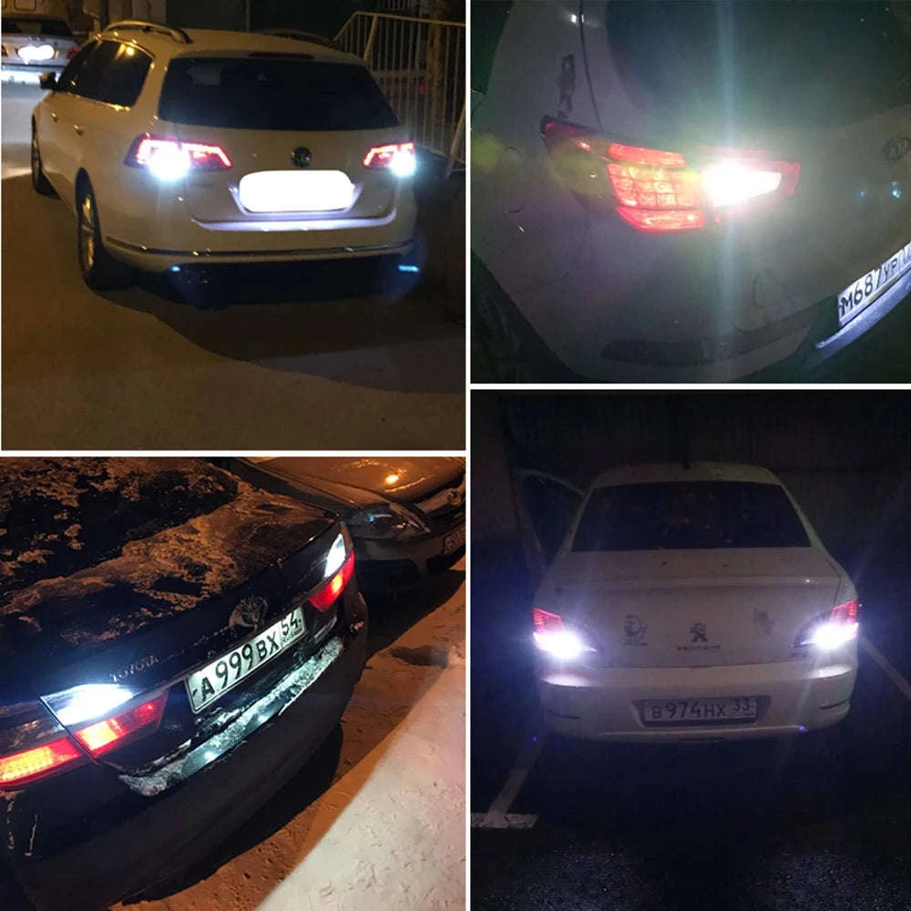 2pcs P21W LED Canbus Bulbs 6500K White-T15 W16W 921 912 / China Mainland / 6500K White