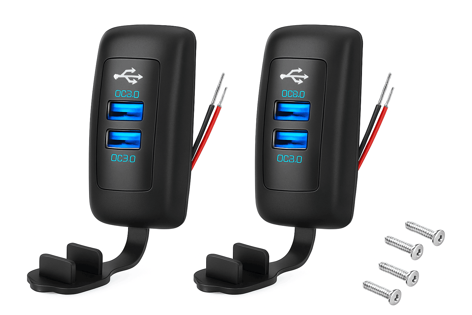 2PCS RV USB Outlet with Dual QC3.0 USB-A and PD3.0 USB-C-2PCS
