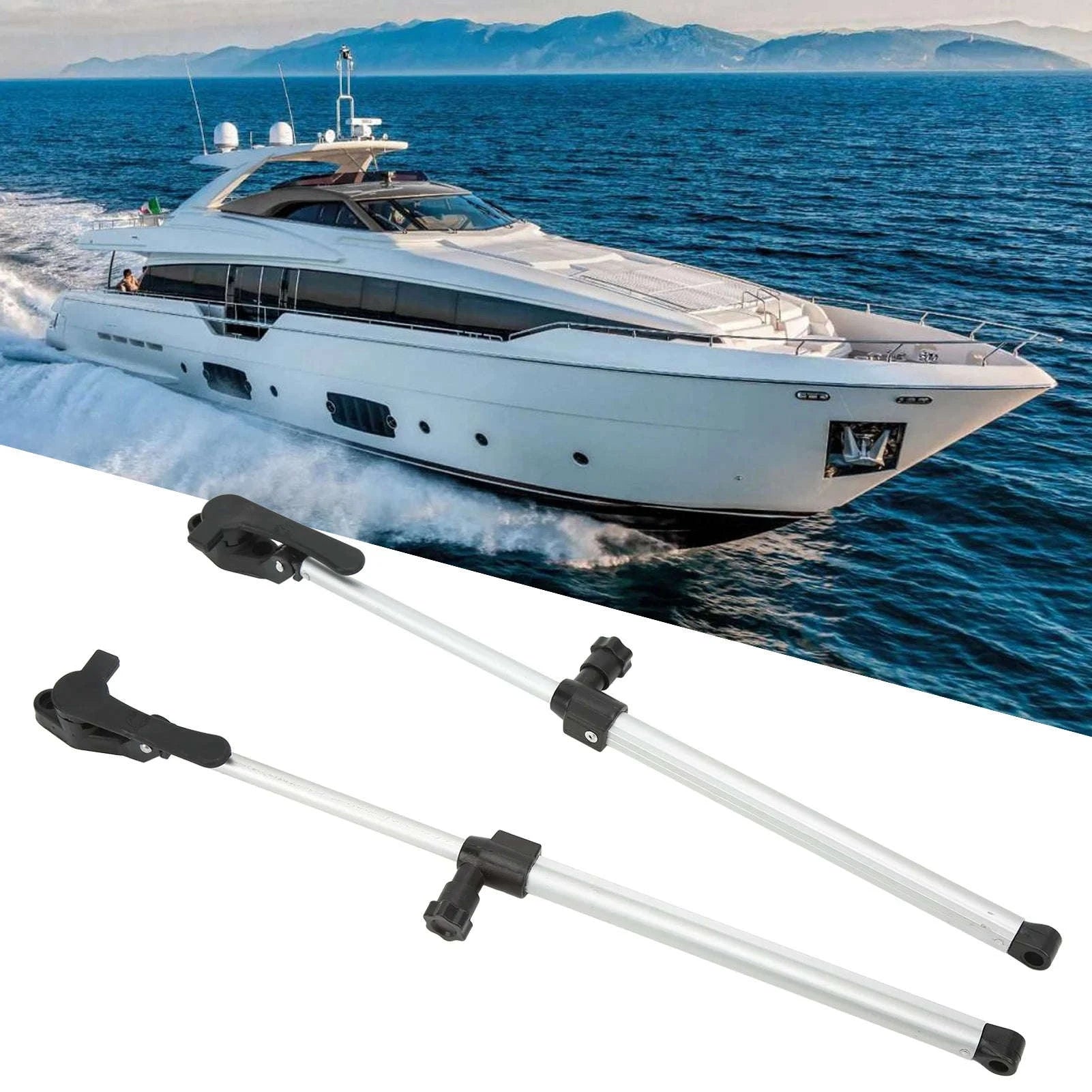 2pcs RV Window Support Rod 310-435mm Telescopic Aluminium Alloy-Default Title
