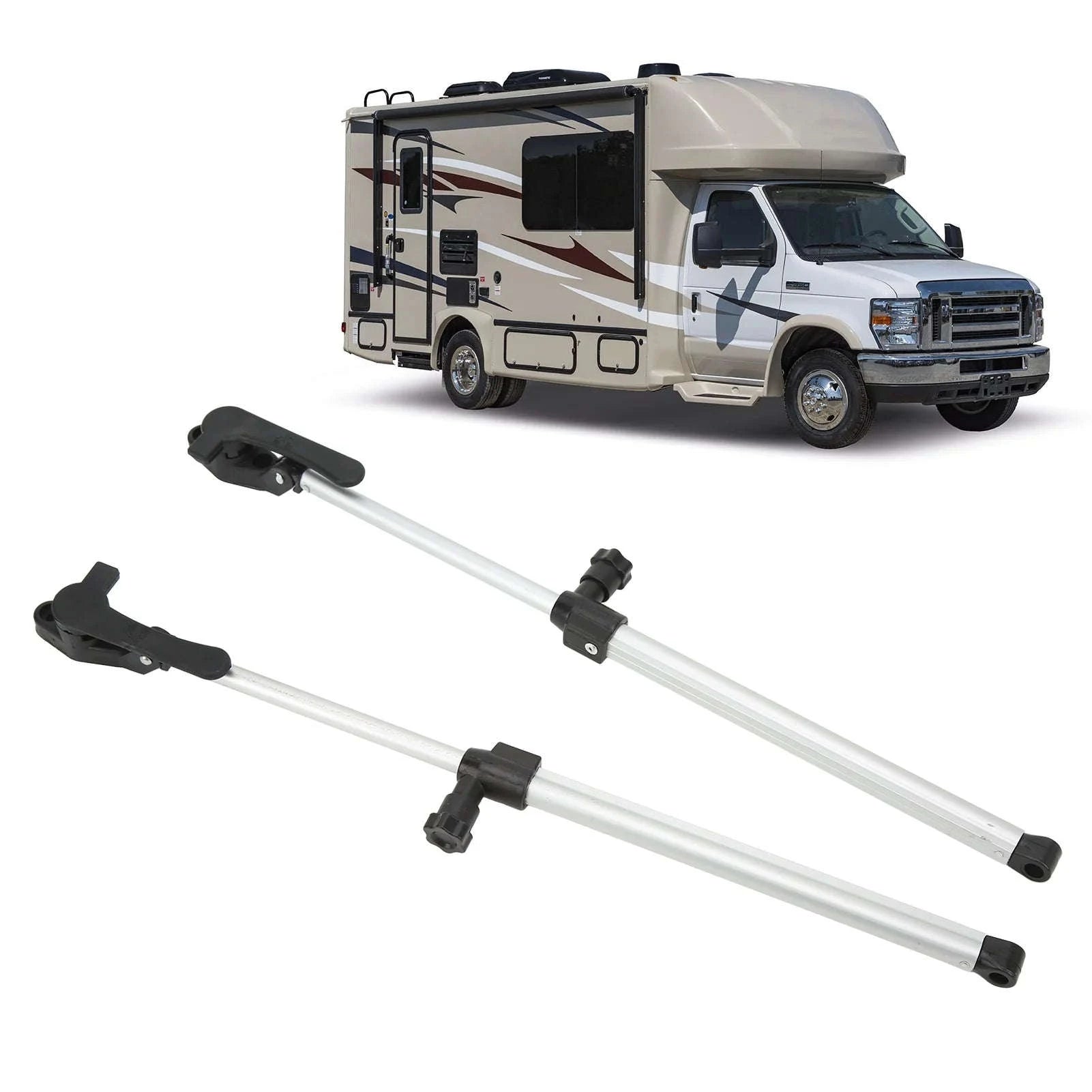 2pcs RV Window Support Rod 310-435mm Telescopic Aluminium Alloy-Default Title