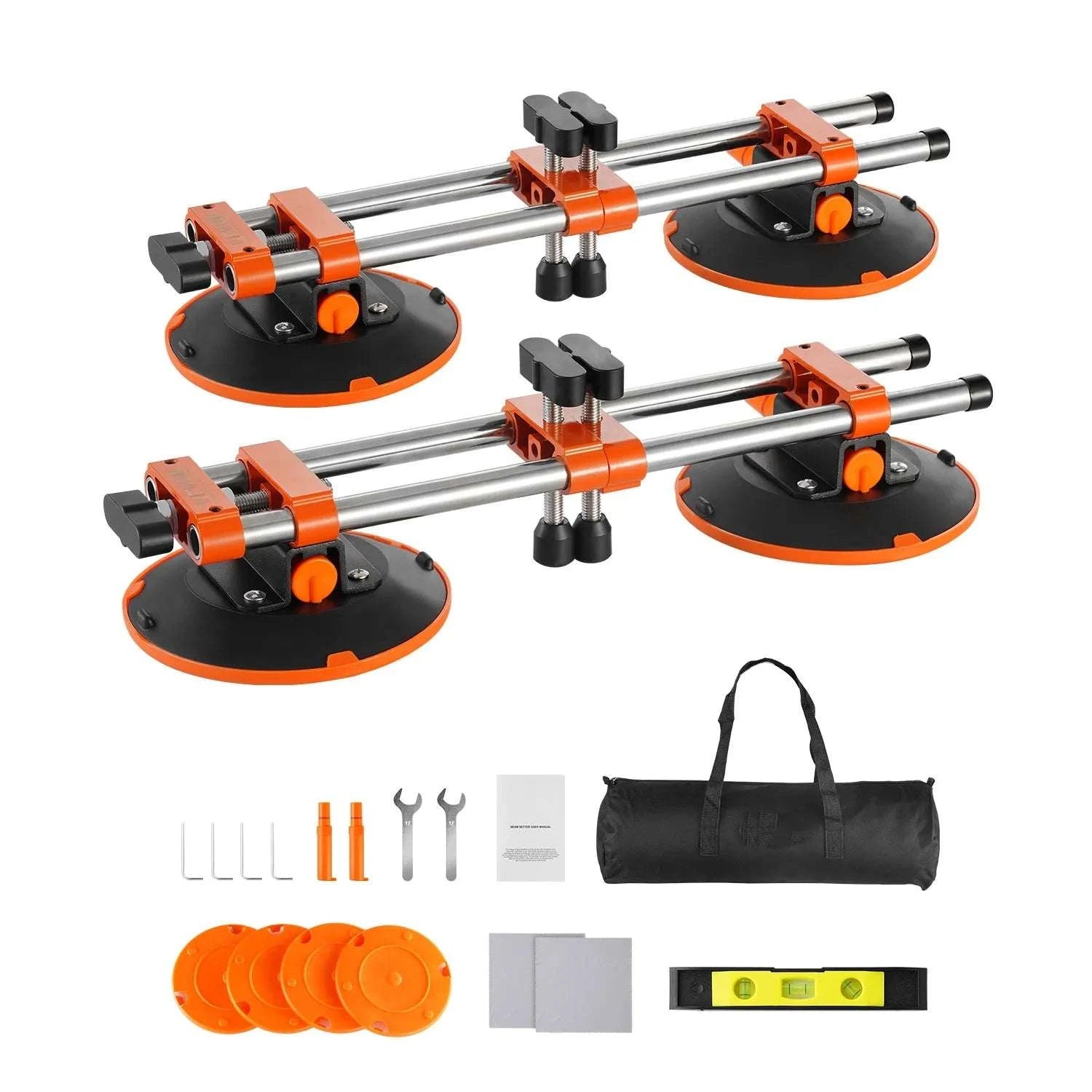 2PCS Seam Setter with 6in Vacuum Cups for Tile & Stone Leveling-2 Packs / CZECH REPUBLIC
