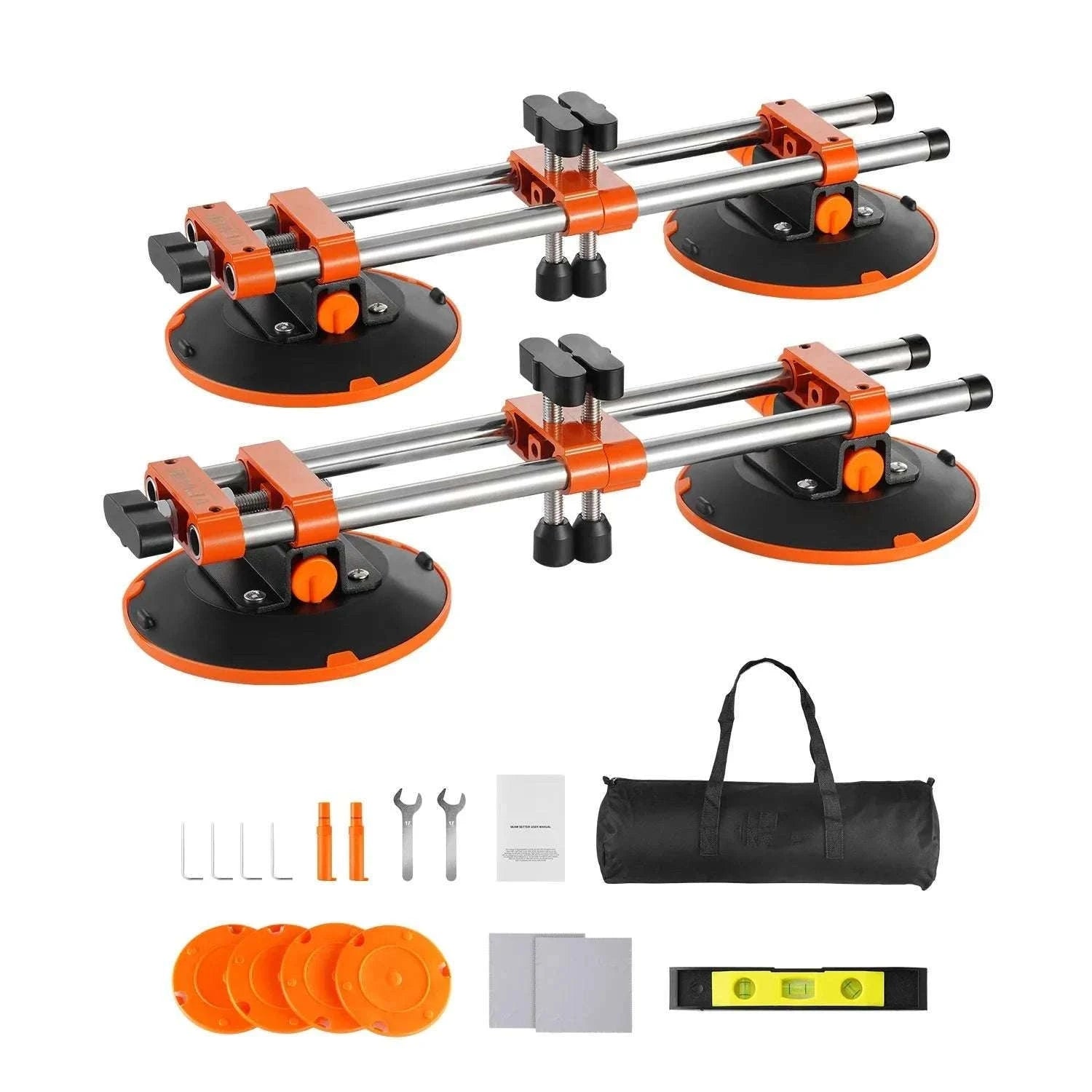 2PCS Seam Setter with 6in Vacuum Cups for Tile & Stone Leveling-2 Packs / CZECH REPUBLIC