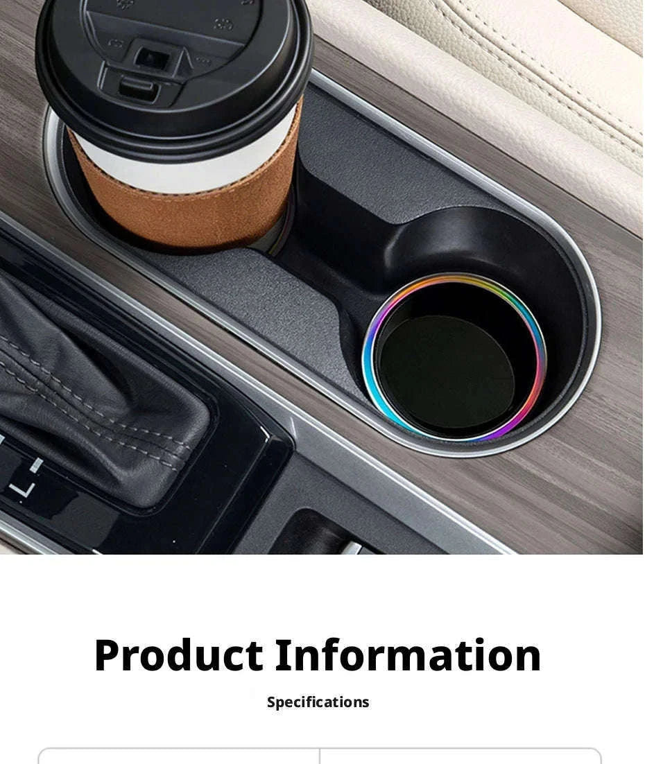 2PCS Universal Car Cup Holder Mat 7cm Silicone Anti-Slip-Black 2Pcs / Other
