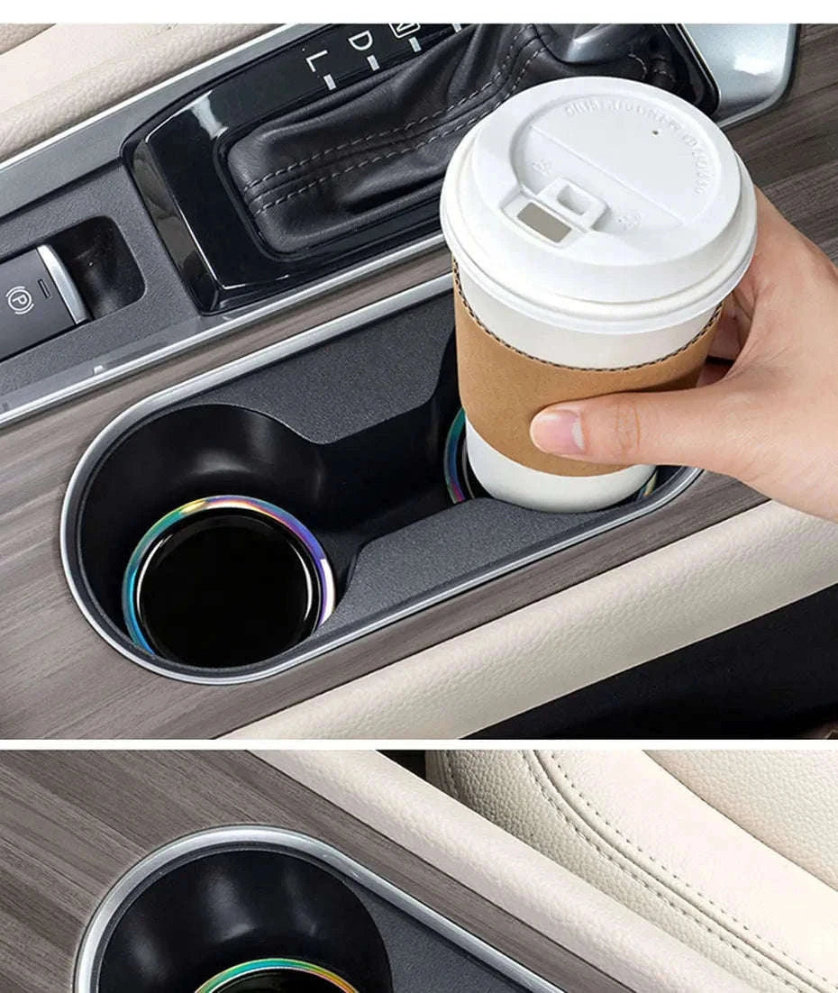 2PCS Universal Car Cup Holder Mat 7cm Silicone Anti-Slip-Black 2Pcs / Other