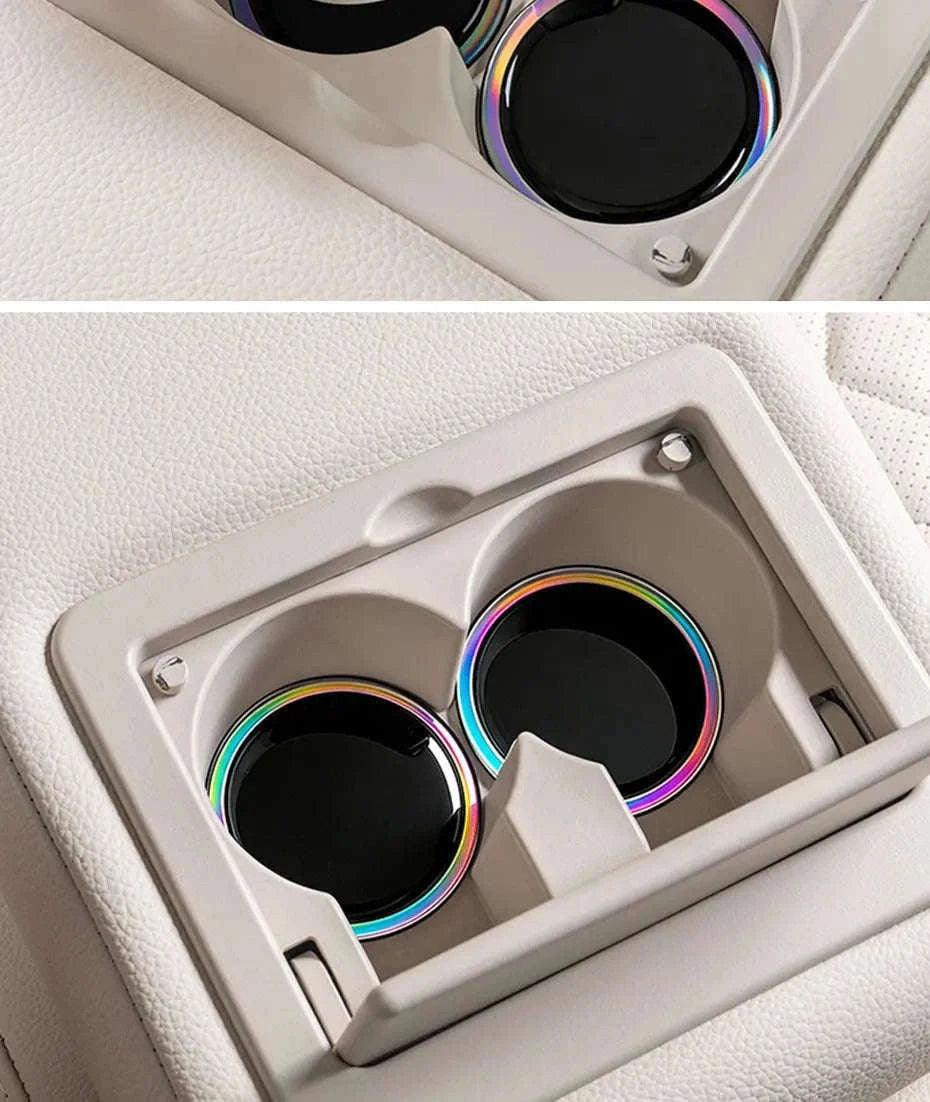 2PCS Universal Car Cup Holder Mat 7cm Silicone Anti-Slip-Black 2Pcs / Other