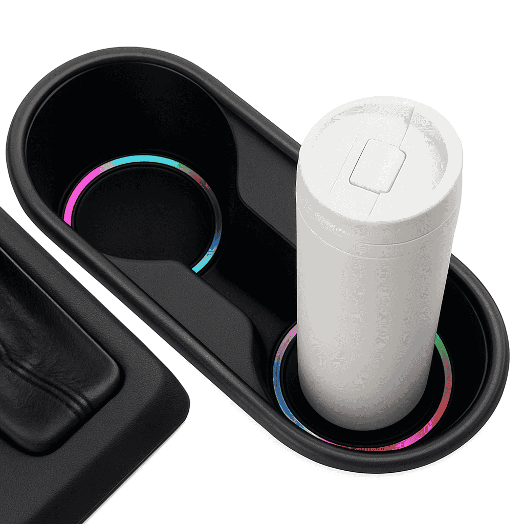 2PCS Universal Car Cup Holder Mat 7cm Silicone Anti-Slip-Black 2Pcs / Other