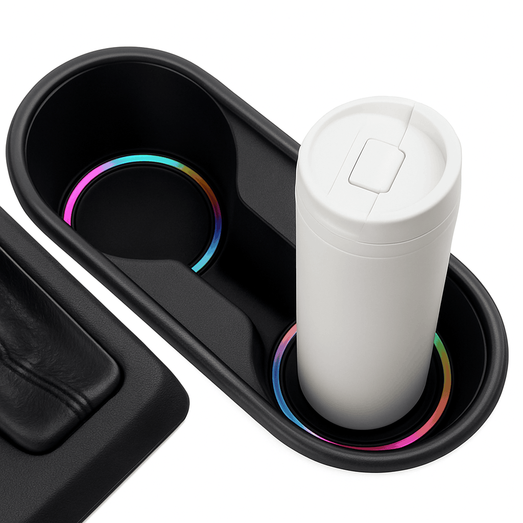 2PCS Universal Car Cup Holder Mat 7cm Silicone Anti-Slip-Black 2Pcs / Other