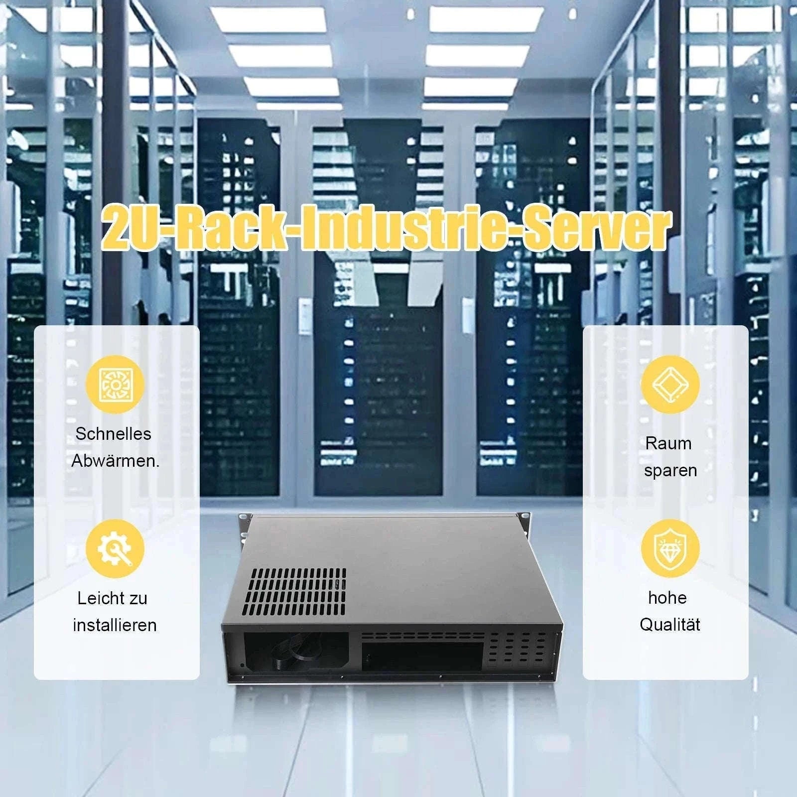 2U Ultra Short Rack Server Case 35cm Depth Micro ATX Mini ITX-United States