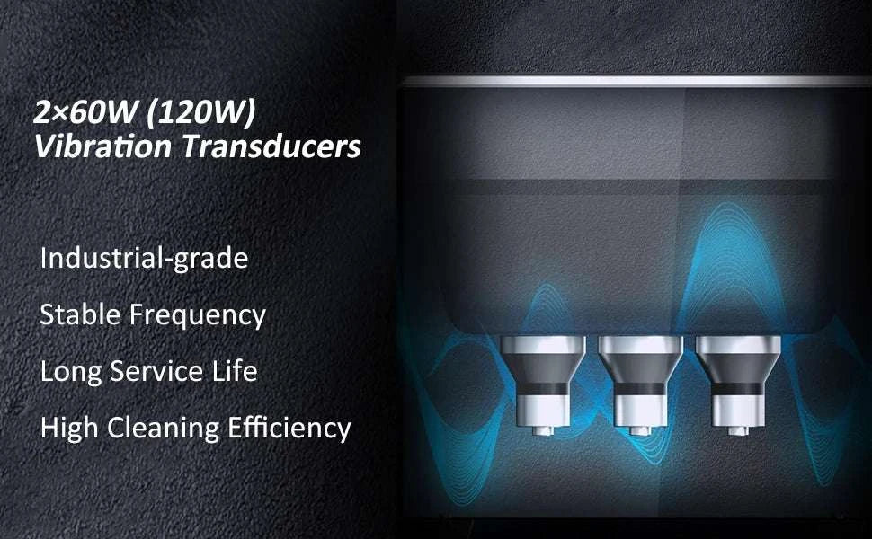 3.2L Ultrasonic Cleaner 40kHz Heated Bath for Jewelry & Glasses-220V-Digital Control / EU / China Mainland