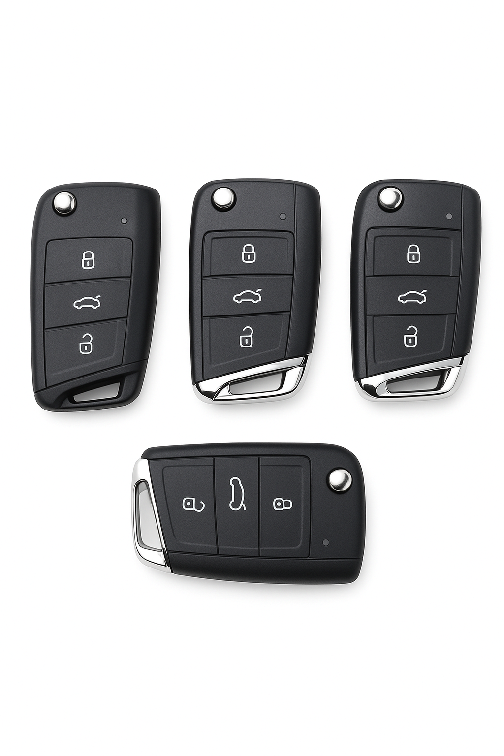 3–4-näppäimen auton avainkotelo, kuori VW/VW Skoda Golf 7 4 5 Mk4 6 Octavia Seat Leon Ibiza Altea MQB -kuori