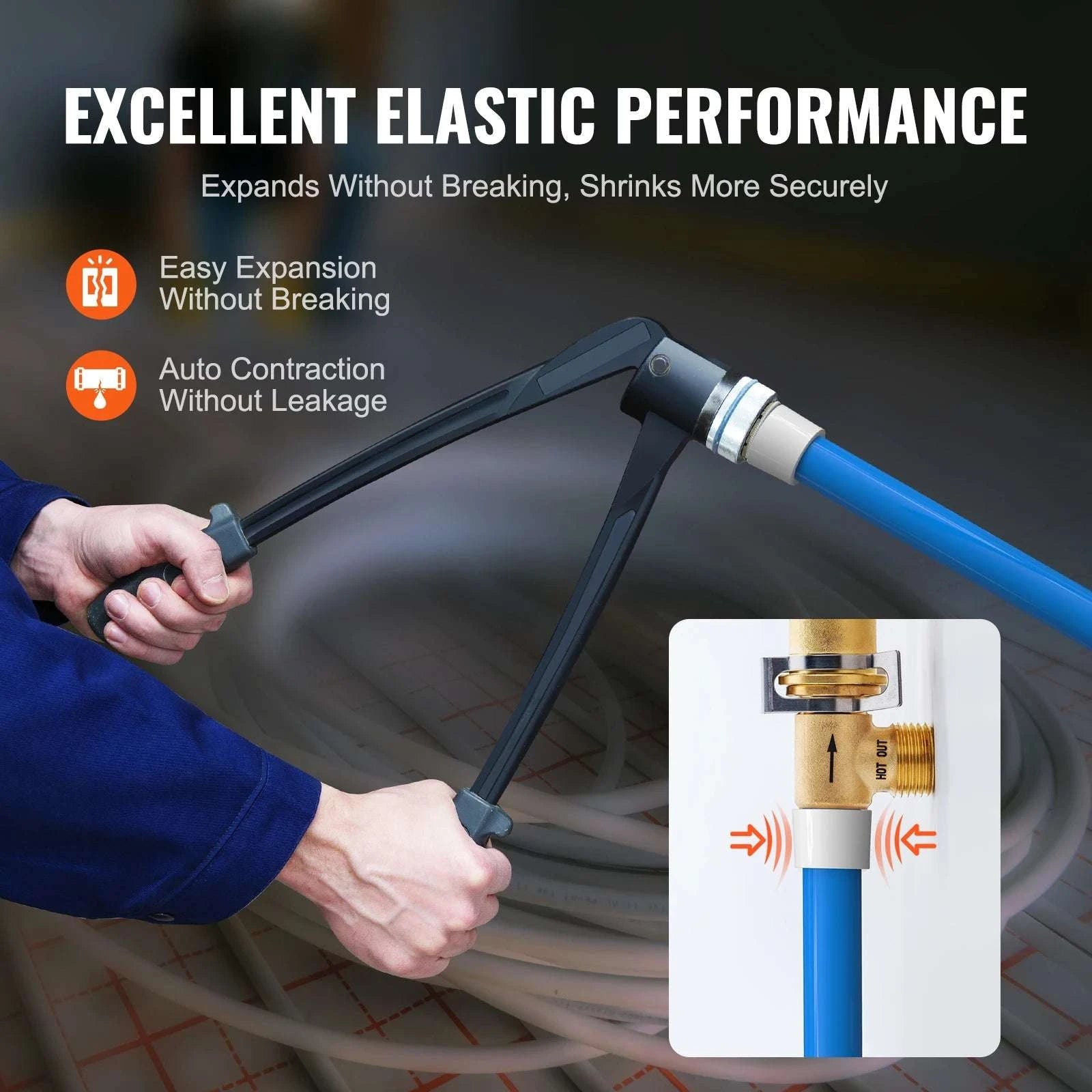 3/4 Inch PEX-A Pipe 100 Ft Flexible Tubing for Hot & Cold Water-PEX-A Blue / United States