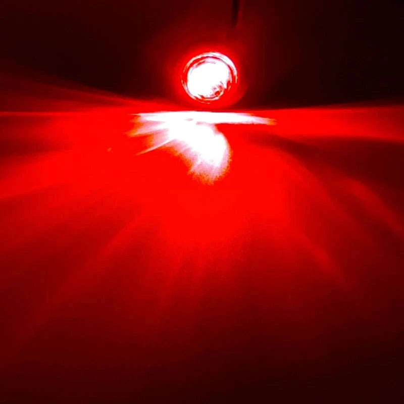 3/4" Round LED Side Marker Light for Truck Trailer Boat-Green / 12V  20PCS