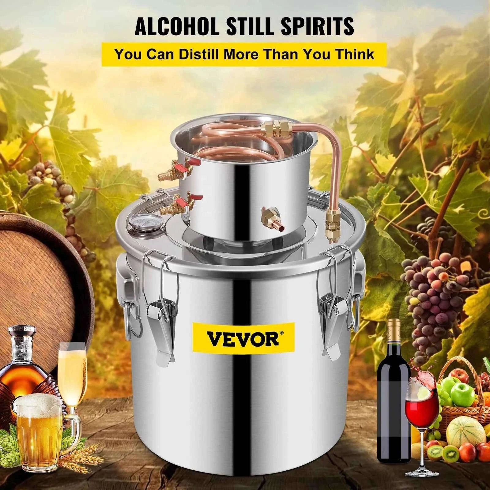 3/5/8 Gal Stainless Steel Copper Distiller Kit with Pump-8 Gal / CZECH REPUBLIC