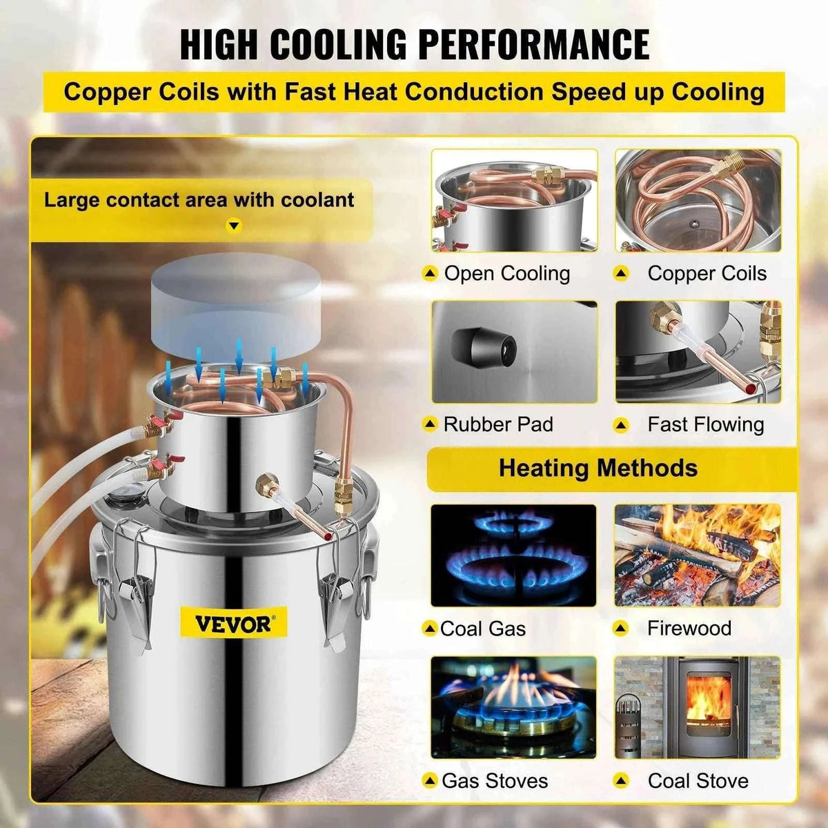 3/5/8 Gal Stainless Steel Copper Distiller Kit with Pump-8 Gal / CZECH REPUBLIC