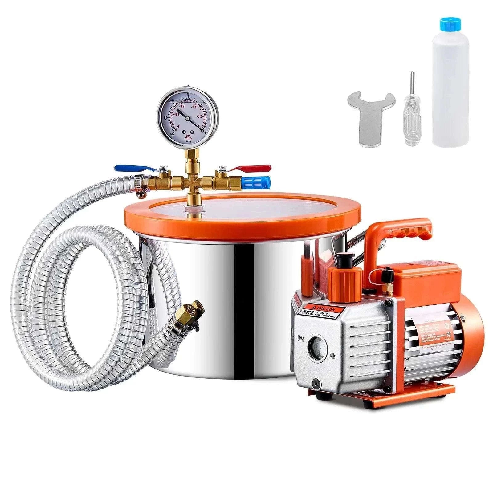 3.5 CFM Vacuum Chamber Pump Kit for Resin Degassing (1.5–5 Gallon)-3.5 CFM 1.5 Gallon / EU / CZECH REPUBLIC