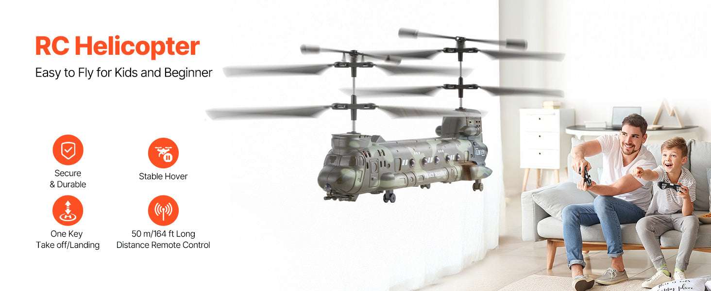 3.5 Channel RC Helicopter with LED Lights & Easy Control-1 PC / United States