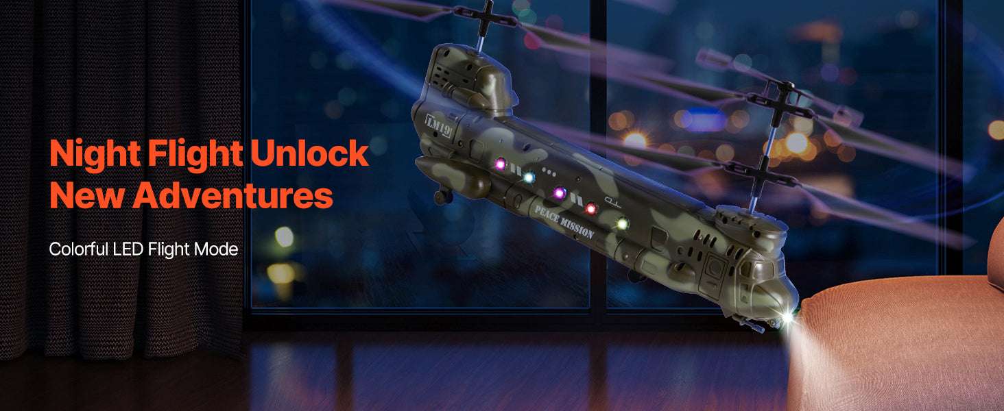 3.5 Channel RC Helicopter with LED Lights & Easy Control-1 PC / United States