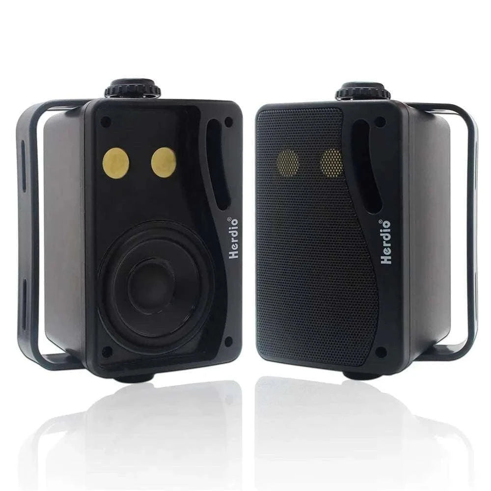 3.5 Inch Outdoor Waterproof Wall Speakers 200W Pair for Patio Boat-black / 3.5 inch / Speaker