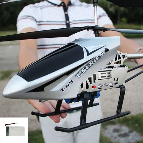 3.5CH 80cm Extra‑Durable RC Helicopter Drone-Silver